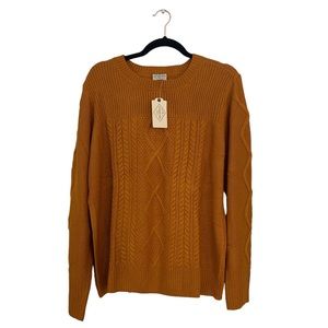 St. John’s Bay caramel knit acrylic sweater. NWT